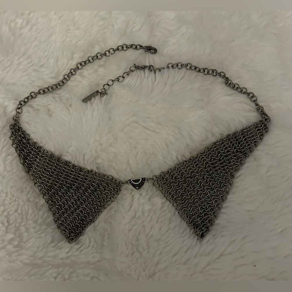 Elegant Silver Chainmail Adjustable Necklace by Jewel Mint